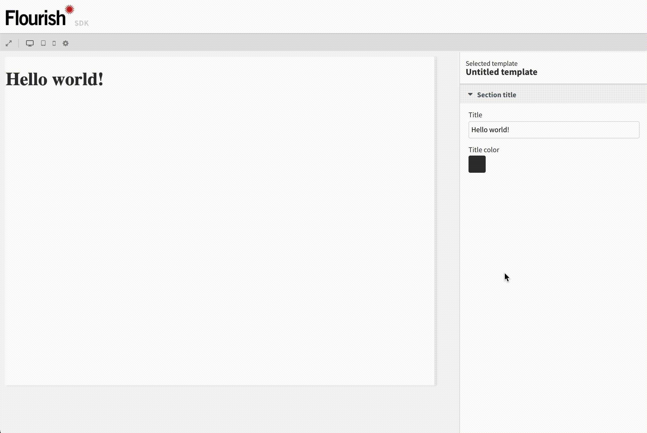 Simple SDK template example